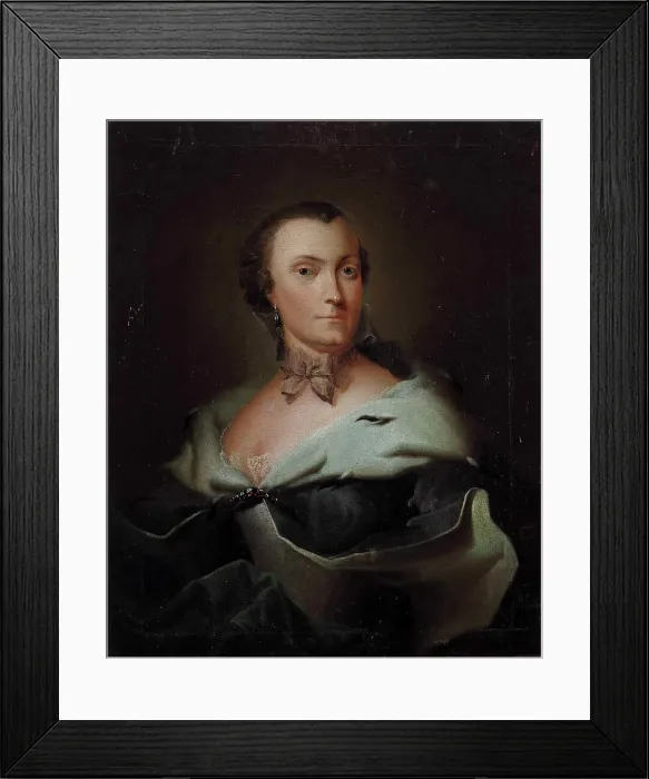 Framed Print : Elisabeth Björman, wife of Samuel Wacklin, vicar of Laihia, 1755. Creator: Isak Wacklin Framed Print : Elisabeth Björman, wife of Samuel Wacklin, vicar of Laihia, 1755. Creator: Isak Wacklin