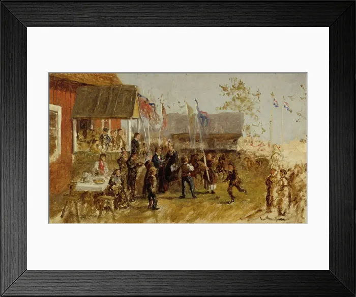 Framed Print : A wedding in aland, sketch, 1868. Creator: Karl Emanuel Jansson Framed Print : A wedding in aland, sketch, 1868. Creator: Karl Emanuel Jansson