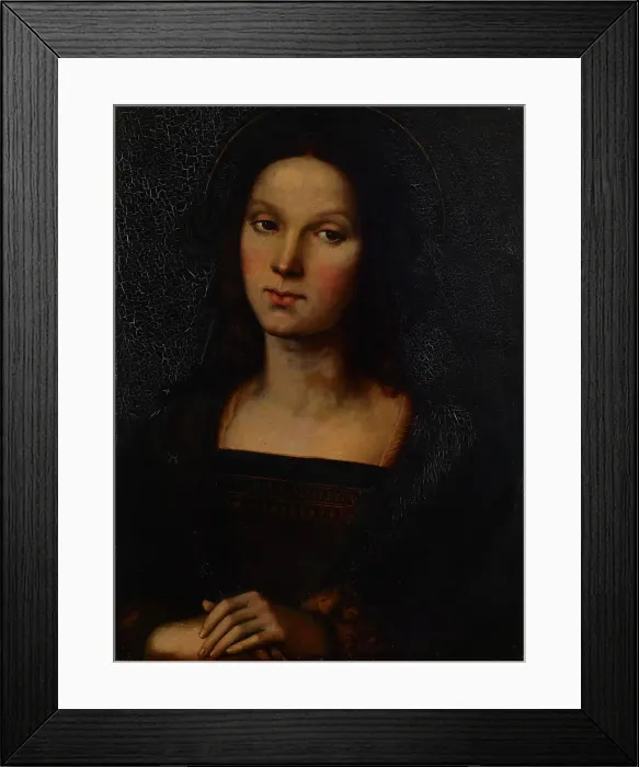 Framed Print : Mary Magdalene, copy after Pietro Perugino, 1897. Creator: Albert Gebhard Framed Print : Mary Magdalene, copy after Pietro Perugino, 1897. Creator: Albert Gebhard