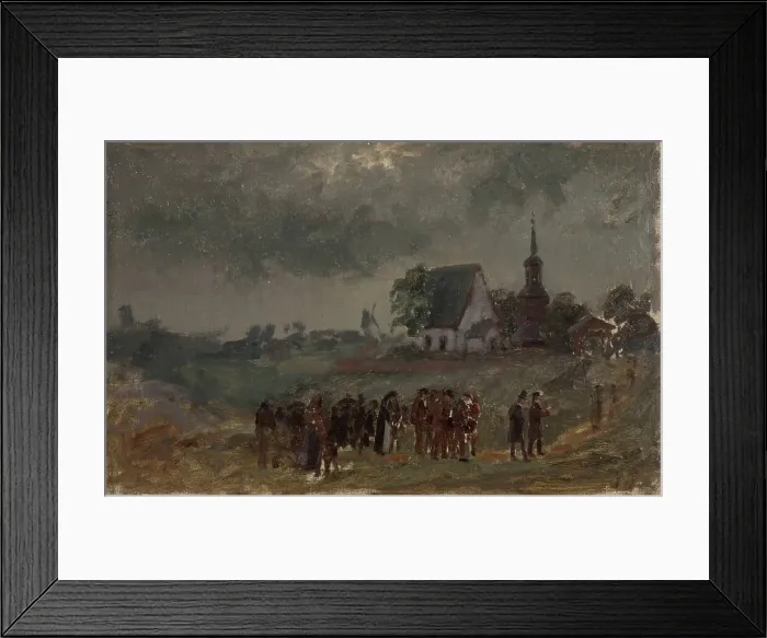 Framed Print : The artist's own funeral I, 1874. Creator: Karl Emanuel Jansson Framed Print : The artist's own funeral I, 1874. Creator: Karl Emanuel Jansson