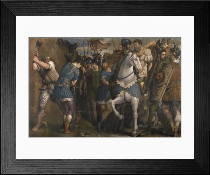 Framed Print : Justice of Titus Manlius Torquatus. (Giudizio di Manlio Torquato), c1550-1560. Creator: Campi, Antonio (c. 1522-1587) Framed Print : Justice of Titus Manlius Torquatus. (Giudizio di Manlio Torquato), c1550-1560. Creator: Campi, Antonio (c. 1522-1587)