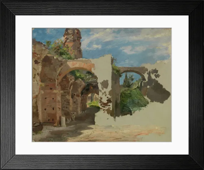 Framed Print : Roman ruins, exercise, 1872. Creator: Karl Emanuel Jansson Framed Print : Roman ruins, exercise, 1872. Creator: Karl Emanuel Jansson