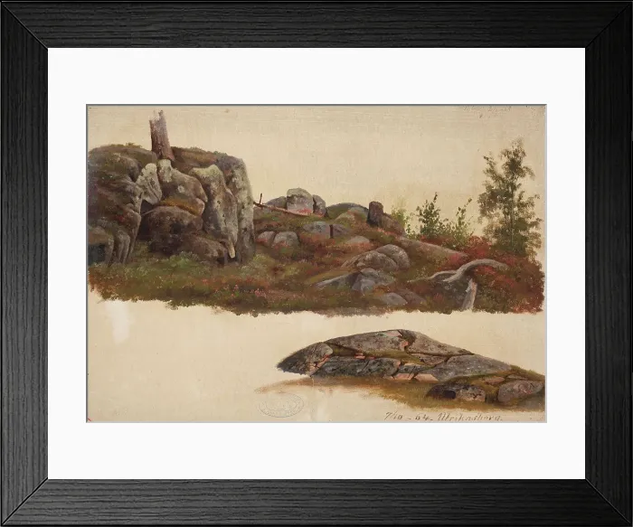 Framed Print : Landscape Study, Ullanlinna in Helsinki, 1864. Creator: Magnus von Wright Framed Print : Landscape Study, Ullanlinna in Helsinki, 1864. Creator: Magnus von Wright