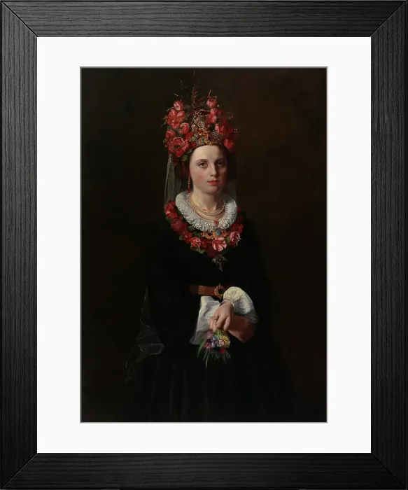 Framed Print : Peasant Bride from aland, 1869. Creator: Karl Emanuel Jansson Framed Print : Peasant Bride from aland, 1869. Creator: Karl Emanuel Jansson