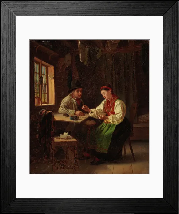 Framed Print : Swedish Folks, 1867. Creator: Karl Emanuel Jansson Framed Print : Swedish Folks, 1867. Creator: Karl Emanuel Jansson