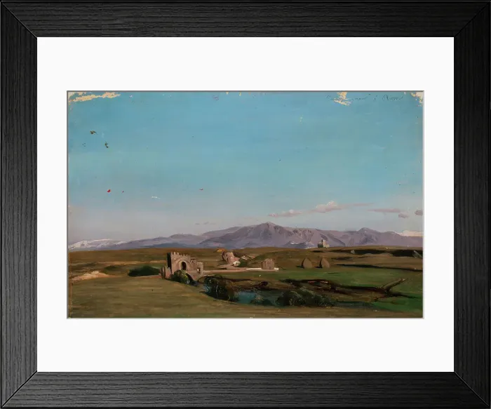 Framed Print : Landscape from Italy, Study, 1835-1853. Creator: Nils Jakob Blommer Framed Print : Landscape from Italy, Study, 1835-1853. Creator: Nils Jakob Blommer