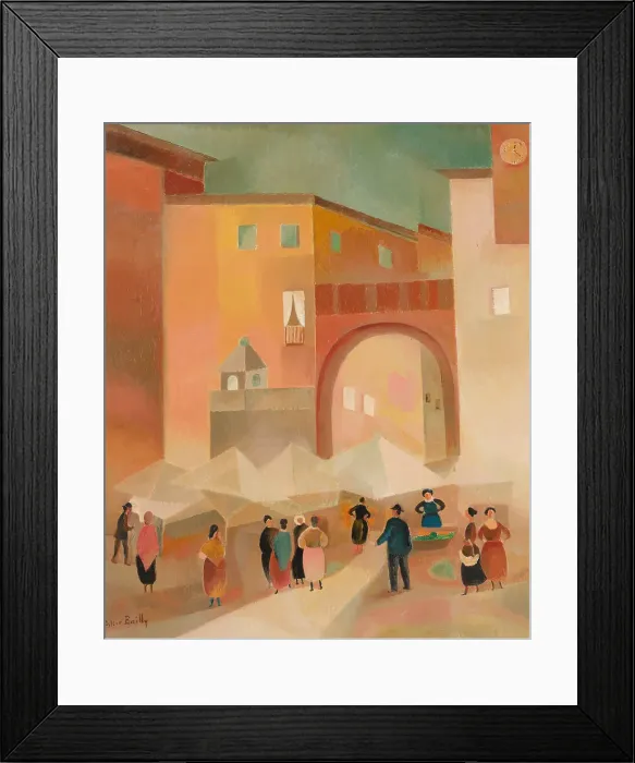 Framed Print : Verona Market, 1926. Creator: Bailly, Alice (1872-1938) Framed Print : Verona Market, 1926. Creator: Bailly, Alice (1872-1938)