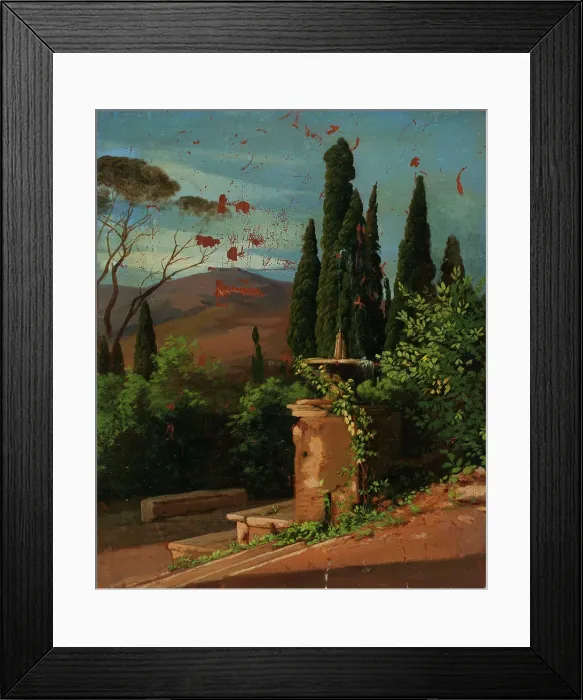 Framed Print : Landscape from Italy, 1835-1853. Creator: Nils Jakob Blommer Framed Print : Landscape from Italy, 1835-1853. Creator: Nils Jakob Blommer