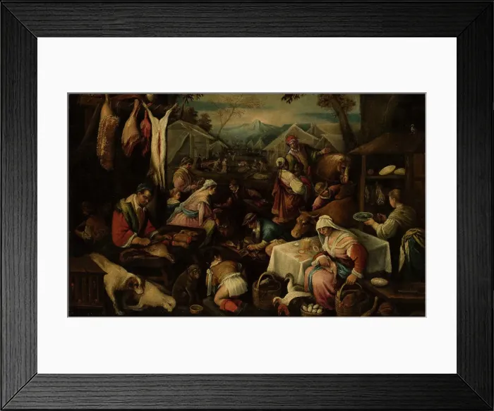 Framed Print : Market scene. Creator: Circle of Jacopo Bassano il vecchio Framed Print : Market scene. Creator: Circle of Jacopo Bassano il vecchio