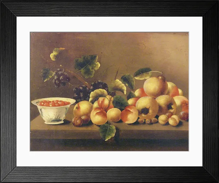 Framed Print : Apples and strawberries, 1660-1670. Creator: CDH Framed Print : Apples and strawberries, 1660-1670. Creator: CDH