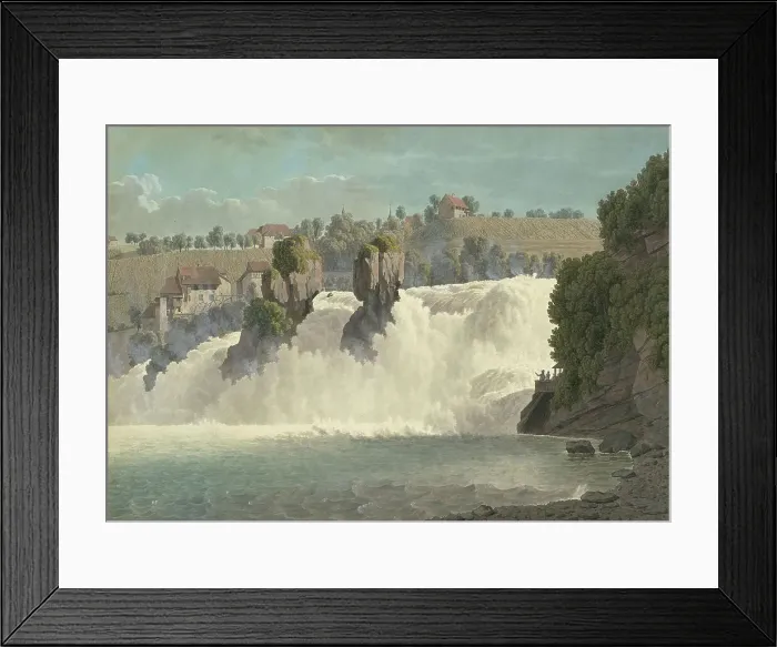 Framed Print : The Rhine Falls near Schaffhausen. Creator: Biedermann, Johann Jakob (1763-1830) Framed Print : The Rhine Falls near Schaffhausen. Creator: Biedermann, Johann Jakob (1763-1830)