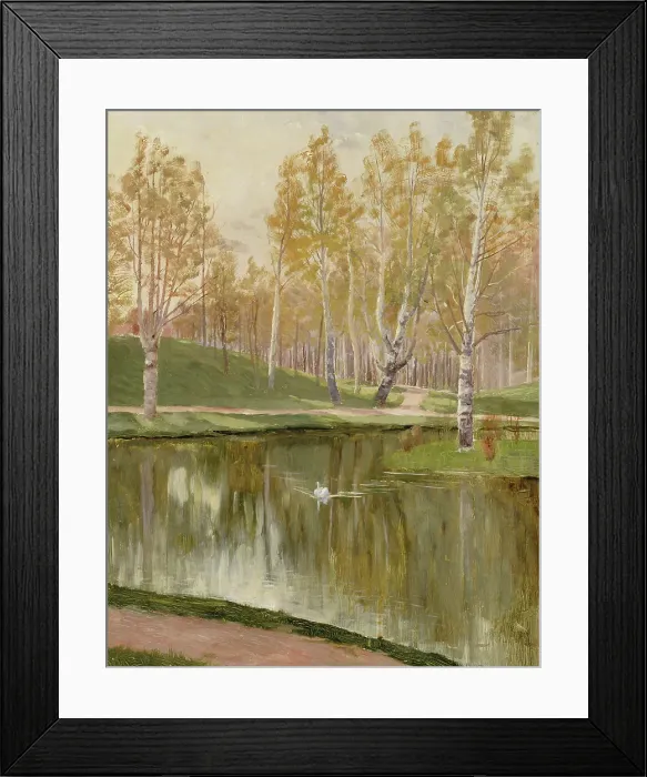 Framed Print : Kaisaniemi pond, 1882. Creator: Aukusti Uotila Framed Print : Kaisaniemi pond, 1882. Creator: Aukusti Uotila