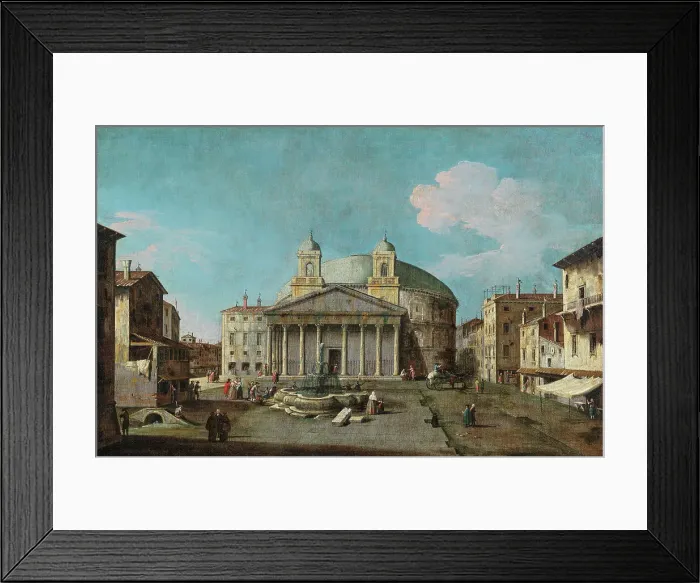 Framed Print : View of the Pantheon in Rome. Creator: Canal, Bernardo (1664-1744) Framed Print : View of the Pantheon in Rome. Creator: Canal, Bernardo (1664-1744)