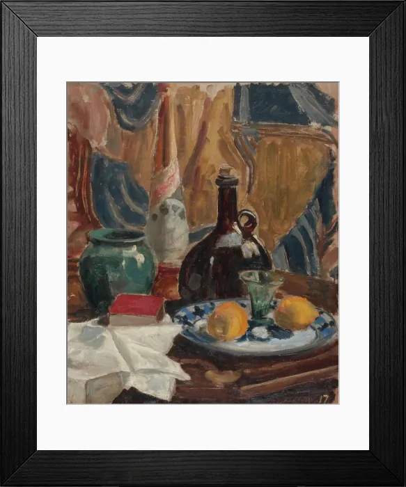 Framed Print : Still Life, 1917. Creator: Jorma Gallen-Kallela Framed Print : Still Life, 1917. Creator: Jorma Gallen-Kallela