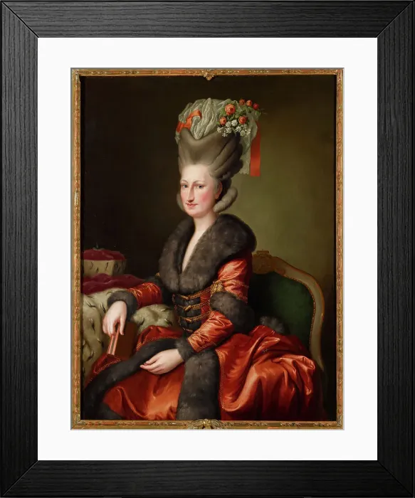 Framed Print : Amalie of Zweibrücken-Birkenfeld-Bischweiler (1752-1828), Electress and first Queen of... c 1780. Creator: Brandt, Heinrich Carl (1724-1787) Framed Print : Amalie of Zweibrücken-Birkenfeld-Bischweiler (1752-1828), Electress and first Queen of... c 1780. Creator: Brandt, Heinrich Carl (1724-1787)