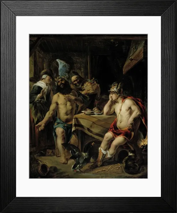 Framed Print : Jupiter and Mercury visiting Philemon and Baucis, 1644-1676. Creator: Joan van Noort Framed Print : Jupiter and Mercury visiting Philemon and Baucis, 1644-1676. Creator: Joan van Noort