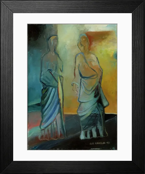 Framed Print : Two Apostles, 1943. Creator: Ole Kandelin Framed Print : Two Apostles, 1943. Creator: Ole Kandelin