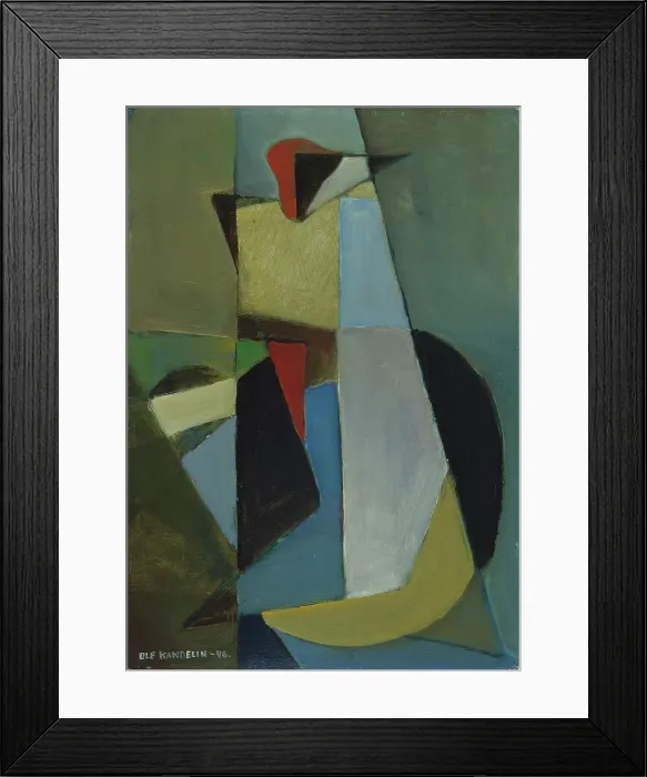 Framed Print : Composition, 1946. Creator: Ole Kandelin Framed Print : Composition, 1946. Creator: Ole Kandelin