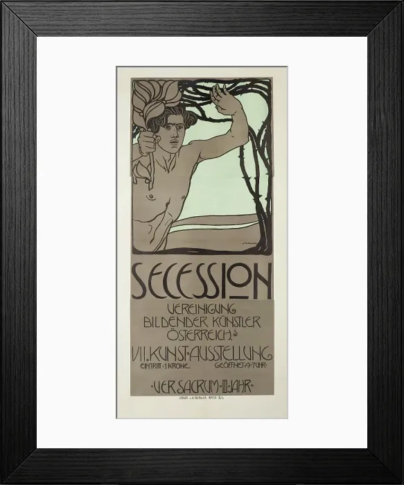 Framed Print : Poster for the VII Exhibition of the Vienna Secession, 1900. Creator: Auchentaller, Josef Maria (1865-1949) Framed Print : Poster for the VII Exhibition of the Vienna Secession, 1900. Creator: Auchentaller, Josef Maria (1865-1949)
