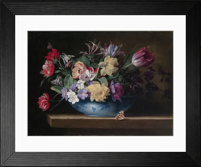 Framed Print : Still life of flowers, 1600-1682. Creator: Jean-Michel Picart Framed Print : Still life of flowers, 1600-1682. Creator: Jean-Michel Picart