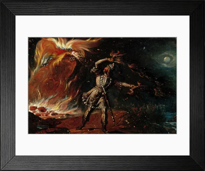 Framed Print : Lemminkäinen and the Fiery Eagle, 1867. Creator: Robert Wilhelm Ekman Framed Print : Lemminkäinen and the Fiery Eagle, 1867. Creator: Robert Wilhelm Ekman