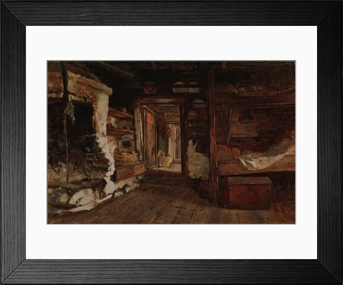 Framed Print : Tuvan interior from aland, 1871. Creator: Karl Emanuel Jansson Framed Print : Tuvan interior from aland, 1871. Creator: Karl Emanuel Jansson