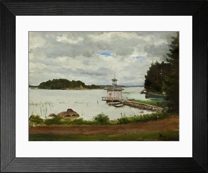 Framed Print : View from Meilahti, 1860-1900. Creator: Adolf von Becker Framed Print : View from Meilahti, 1860-1900. Creator: Adolf von Becker