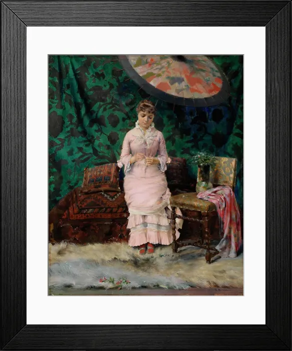 Framed Print : Yes-No, Pause in the Studio, 1879. Creator: Gunnar Berndtson Framed Print : Yes-No, Pause in the Studio, 1879. Creator: Gunnar Berndtson