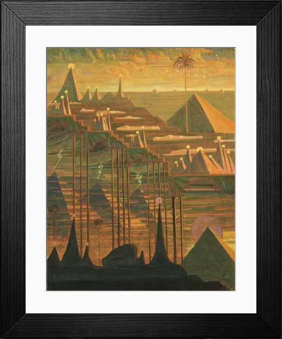 Framed Print : Sonata No. 7 (Sonata of the Pyramids). Allegro, 1909. Creator: Ciurlionis, Mikalojus Konstantinas (1875-1911) Framed Print : Sonata No. 7 (Sonata of the Pyramids). Allegro, 1909. Creator: Ciurlionis, Mikalojus Konstantinas (1875-1911)