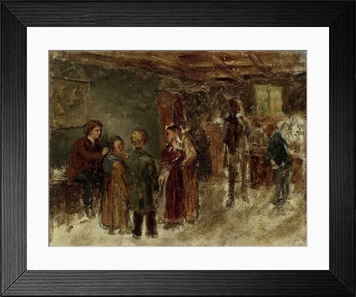 Framed Print : Interior view of the school, sketch, 1870-1871. Creator: Karl Emanuel Jansson Framed Print : Interior view of the school, sketch, 1870-1871. Creator: Karl Emanuel Jansson