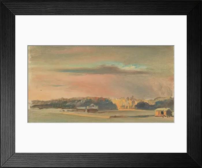 Framed Print : Winter landscape at sunset. Creator: Johan Knutson Framed Print : Winter landscape at sunset. Creator: Johan Knutson