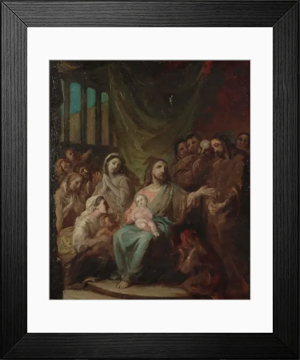 Framed Print : Let the children come to me. Creator: Robert Wilhelm Ekman Framed Print : Let the children come to me. Creator: Robert Wilhelm Ekman