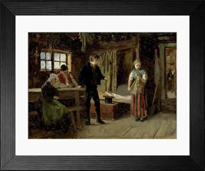 Framed Print : Courtship in aland, rehearsal, 1871. Creator: Karl Emanuel Jansson Framed Print : Courtship in aland, rehearsal, 1871. Creator: Karl Emanuel Jansson