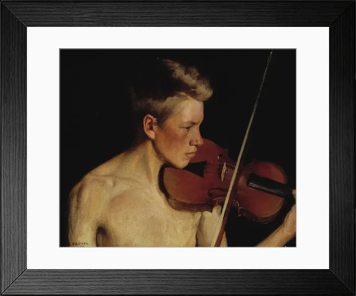 Framed Print : The Violinist, 1900. Creator: Pekka Halonen Framed Print : The Violinist, 1900. Creator: Pekka Halonen