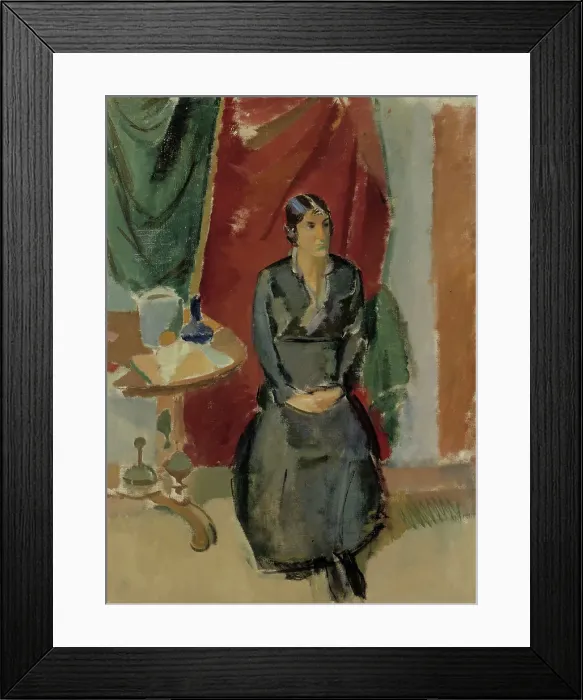 Framed Print : Seated Woman in Black, 1918-1919. Creator: Karl Isakson Framed Print : Seated Woman in Black, 1918-1919. Creator: Karl Isakson