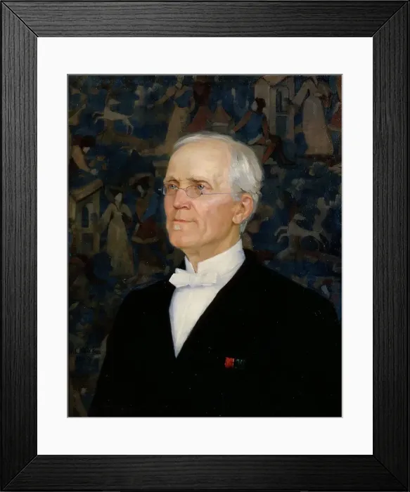Framed Print : Portrait of B. O. Schauman, 1888. Creator: Maria Wiik Framed Print : Portrait of B. O. Schauman, 1888. Creator: Maria Wiik