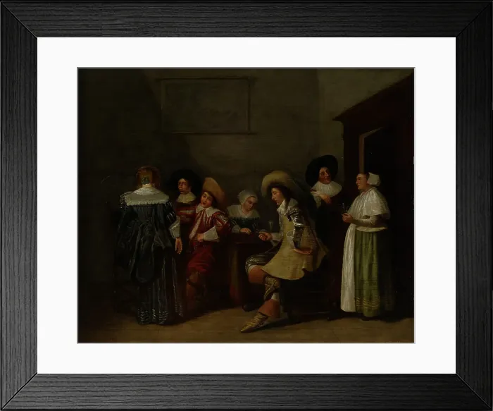 Framed Print : A merry company, 1632. Creator: Dirck Hals Framed Print : A merry company, 1632. Creator: Dirck Hals