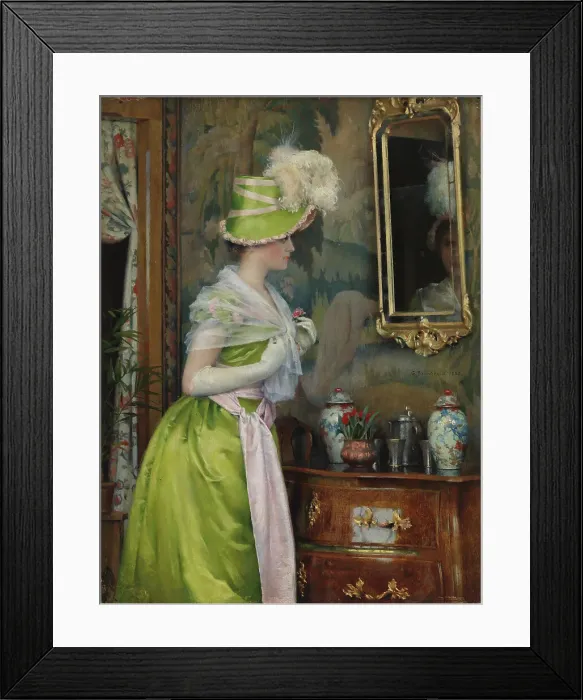 Framed Print : The Mirror; The Toilet, 1889. Creator: Gunnar Berndtson Framed Print : The Mirror; The Toilet, 1889. Creator: Gunnar Berndtson