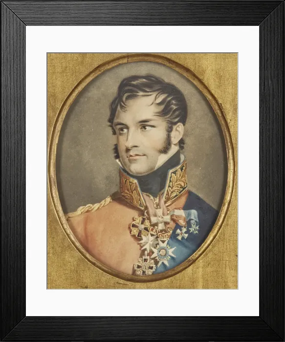 Framed Print : Portrait of King Leopold I of Belgium (1790-1865), c 1817. Creator: Dawe, George, (after) Framed Print : Portrait of King Leopold I of Belgium (1790-1865), c 1817. Creator: Dawe, George, (after)