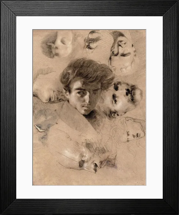 Framed Print : Self-portrait, c1819. Creator: Colin, Alexandre-Marie (1798-1875) Framed Print : Self-portrait, c1819. Creator: Colin, Alexandre-Marie (1798-1875)