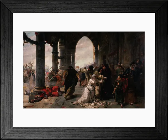 Framed Print : The Sicilian Vespers, 1890-1891. Creator: Eroli, Erulo (1854-1916) Framed Print : The Sicilian Vespers, 1890-1891. Creator: Eroli, Erulo (1854-1916)