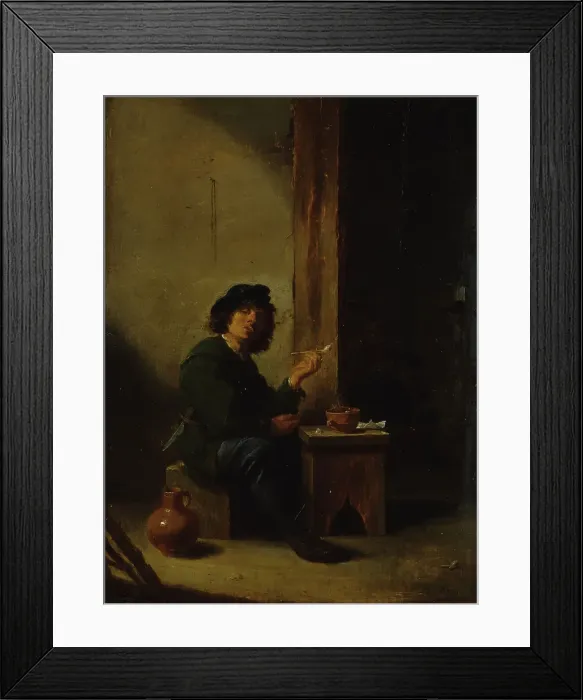 Framed Print : Man Smoking his Pipe, 1630-1690. Creator: David Teniers II Framed Print : Man Smoking his Pipe, 1630-1690. Creator: David Teniers II
