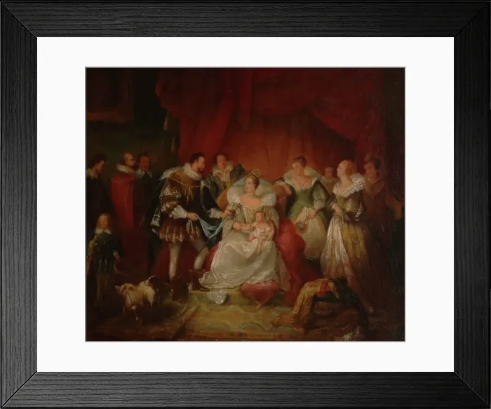 Framed Print : The birth of Louis XIII. Creator: De Bay, Caroline Louise Emma (1809-1832) Framed Print : The birth of Louis XIII. Creator: De Bay, Caroline Louise Emma (1809-1832)