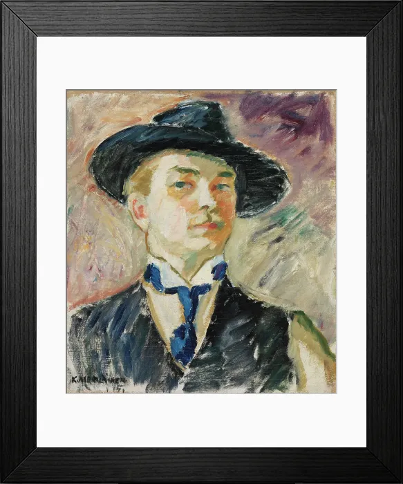 Framed Print : Self-Portrait, 1915. Creator: Kosti Merilainen Framed Print : Self-Portrait, 1915. Creator: Kosti Merilainen