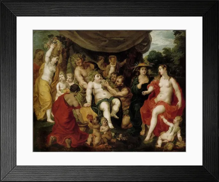 Framed Print : The feast of Bacchus, 1615-1637. Creator: Johannes Rottenhammer the elder Framed Print : The feast of Bacchus, 1615-1637. Creator: Johannes Rottenhammer the elder