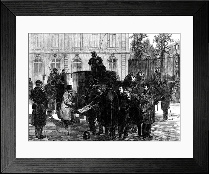 Framed Print : Students interceding with M. Thiers for the life of Rossel, 1871. Creator: William James Palmer Framed Print : Students interceding with M. Thiers for the life of Rossel, 1871. Creator: William James Palmer