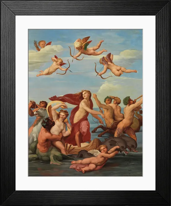 Framed Print : The Triumph of Galatea, a copy after Raphael (Raffaello Sanzio), 1835-1853. Creator: Nils Jakob Blommer Framed Print : The Triumph of Galatea, a copy after Raphael (Raffaello Sanzio), 1835-1853. Creator: Nils Jakob Blommer