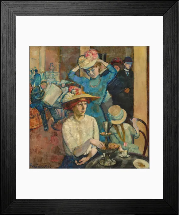 Framed Print : In the Café, 1910. Creator: Friedrichs, Fritz (1882-1928) Framed Print : In the Café, 1910. Creator: Friedrichs, Fritz (1882-1928)