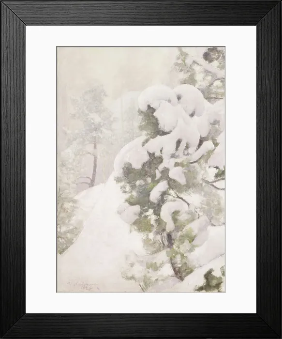 Framed Print : Winter Landscape, 1926. Creator: Pekka Halonen Framed Print : Winter Landscape, 1926. Creator: Pekka Halonen