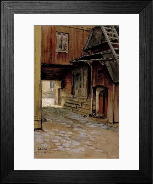 Framed Print : House in Porvoo, 1902. Creator: Albert Edelfelt Framed Print : House in Porvoo, 1902. Creator: Albert Edelfelt